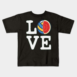 Love Volleyball Watermelon Kids T-Shirt